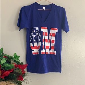 American Apparel Phi Mu Patriotic Tee - S